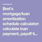 Bret S Mortgage Loan Amortization Schedule Calculator Calculate Loan Payment Payoff Time Ballo Mortgage Loan Calculator Amortization Schedule Mortgage Loans