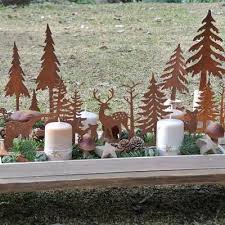 Holztablett Wald Mit Tieren 50cm X 17cm Preiswert Online Kaufen In 2020 Herbst Dekoration Weihnachten Dekoration Dekoration