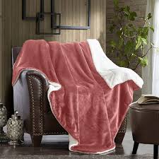بطانية مخمل وفرو مزدوجه قرمزي فاتح ريزا Butterfly Chair Throw Blanket Blanket