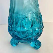 Tall Swung Glass Vase Fayette Turquoise