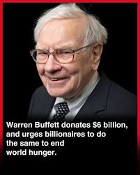 Famed investor Warren Buffett is donating $6 billion worth of his company's  stock to five foundations.