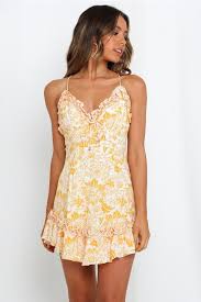 Short Yellow Summer Dresses For Women In 2020 Summer Dresses For Women Short Summer Dresses Yellow Dress Summer