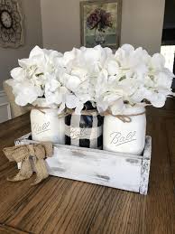 Black And White Checkered Fall Decor Black And White Gingham Buffalo Plaid Mason Jars Mason Jar Crafts Diy Diy Home Decor Projects Mason Jar Diy