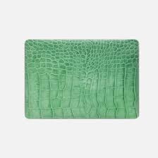 Croco Leather Effect Green Stationery Supplies Leather Green
