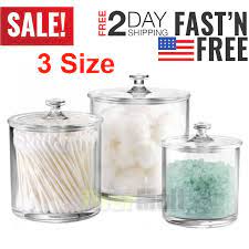 Check spelling or type a new query. Premium Quality Acrylic Qtip Holder Apothecary Jars Bathroom Vanity Organizer Ebay