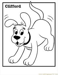 Clifford and balloon coloring page. Clifford Coloring Pages To Print Coloring Home