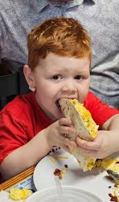 Finally got to try grumpy's . So delicious Husband got the grumpy big  breakfast and I had the sausage biscuits and gravy. Ist time finding  sausage gravy the way my father taught