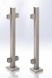36 Square Post For 3 8 Or 1 2 Glass 49 Gs508 36 Stainless Steel Posts Glass Railing Posts In 2021 Balcony Glass Design Stainless Steel Stair Railing Glass Railing