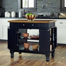 Top 5 stationary kitchen islands. Homestyles Americana Black Kitchen Island With Storage 5082 94 The Home Depot
