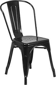 Amazon Com Flash Furniture Metal Chair Black Furniture Decor Black Metal Chairs Metal Side Chair Side Chairs Dining