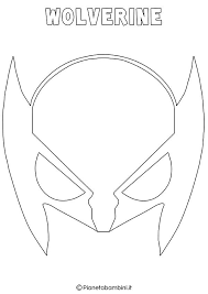 Maschere Di Supereroi Da Colorare Per Bambini Maschere Di Supereroi Maschere Supereroi