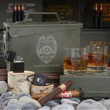 Police Badge All The Vices 30 Cal Ammo Can Gift Set For Police Ammo Cans Custom Marquee Groomsman Gifts