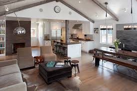 Modern Rustic Interiors Defining Elements Of The Modern Rustic Home Open Concept Kitchen Living Room Open Concept Living Room Living Room And Kitchen Design