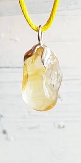 Citrine Necklace Raw Citrine Necklace November Birthstone Citrine Yellow Crystals
