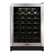 154 (12 oz.) can beverage cooler, stainless steel. Magic Chef 23 4 In W 50 Bottle Wine Cooler In Stainless Steel Hmwc50st The Home Depot