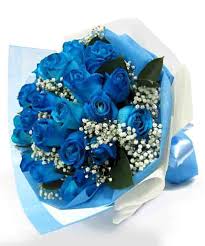 Guaranteed same day delivery in delhi. Blue Sky 15 Blue Roses Exclusive Bouquet