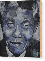 Nelson Mandela Wood Prints and Nelson Mandela Wood Art for Sale