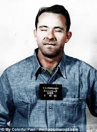 Alcatraz escapees are seen in colorized mugshots