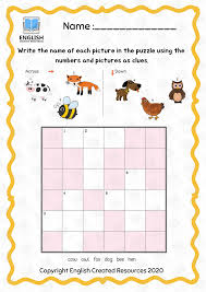 But crossword puzzles are effective and fun! Kindergarten Crossword Puzzle