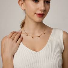 HUAN XUN Silver Ellie Name Necklace Stainless Steel Heart Nameplate Pendant  Necklace Jewelry for Womens Moms