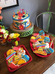 Taco Tuesday Sugar Cookies Mexican Birthday Parties Fiesta Birthday Party Fiesta Cake