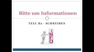 Wenn das wetter warm ist, feiern wir meine party im garten. Bitte Um Information Telc B2 Youtube