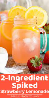Hosting a cocktail party and out to impress? This Quick And Easy Summer Cocktail Is Perfect When You Have Last Minute Company You Only Need Two In 2020 Strawberry Vodka Strawberry Lemonade Drink Lemonade Drinks