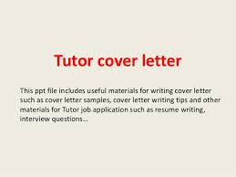 Tutor Cover Letter