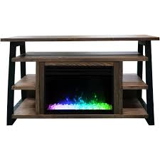 Amaze your guests with the lifelike flames of this 50 in. 32 In Sawyer Industrial Electric Fireplace Mantel With Deep