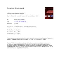 Pdf Metabolic Bone Disease Of Prematurity