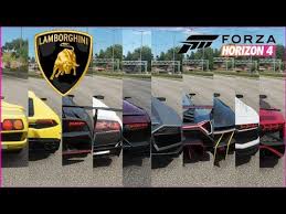 Forza Horizon 4 Top 10 Fastest Lamborghini Cars Speed Battle Youtube In 2020 Fastest Lamborghini Forza Horizon 4 Forza