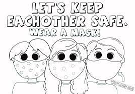 Nothing beats the cold holiday season than keeping your little ones … Kids Wearing Face Masks Coloring Page Love Woolies