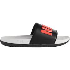 Adidas adilette comfort slides vs adilette boost slides. Nike Men S Offcourt Sport Slides Black Red 8 Soccer Slides At Academy Sports Shefinds
