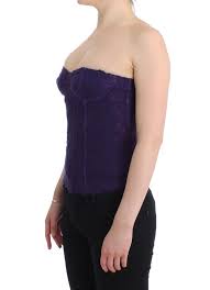 Daisy corsets lavish dark grey lace overbust corset. Ermanno Scervino Lingerie Purple Corset Bustier Top Floral Lace Fashion Brands Outlet
