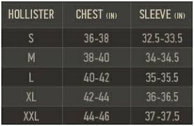 Hand Picked Hollister Jacket Size Chart Hollister Jeans Size