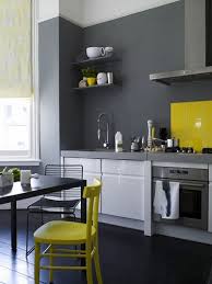 Pin By Jones Paint Glass On Grey Painted Kitchen Floors Yellow Kitchen Decor Kitchen Colour Schemes