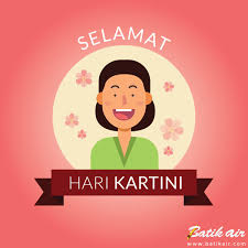 Kreasi ibu kartini wanita berpakaian kebaya motif batik dunia. Poster Tentang Kartini