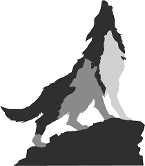 Vector vintage label with howling wolf. Wolf Pack Tattoo Silhouette Tattoos Wolf Team