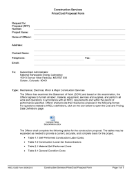Construction Work Proposal Template In 2020 Proposal Templates Request For Proposal Construction Bids
