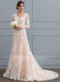 235 00 Trumpet Mermaid V Neck Court Train Tulle Lace Wedding Dress Jj S House Wedding Dress Long Sleeve Wedding Dresses Unique Wedding Dresses Simple