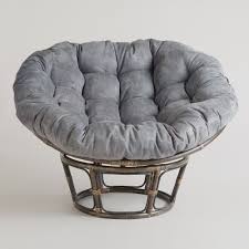 Charcoal Microsuede Papasan Chair Cushion Papasan Chair Cushion Papasan Chair Papasan Chair Frame