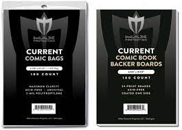 Amazon.com: Max Protection Ultra Clear Comic Book Bags and Boards (100  Pack) - Current Size, Perfect for Comic Book Storage and Protection,  Transparent Bag with Precision Cut Boards : Office Products