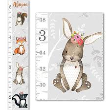 amazon com woodland growth chart canvas growth chart