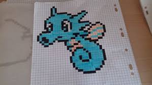 Hippotrempe Pixel Art Pokemon Dessin Pixel Coloriage Pixel