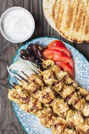 Greek Chicken Souvlaki Recipe With Tzatziki The Mediterranean Dish