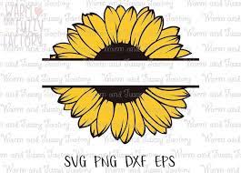 Free Free 71 Sunflower Split Monogram Svg SVG PNG EPS DXF File