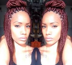 Black Brown And Burgundy Box Braids Liking The Color A Lot Box Braids Hairstyles Natural Hair Styles Burgundy Box Braids