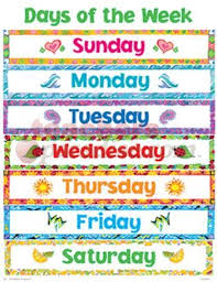 Printable Days Of The Week Chart Home Ideas Easy