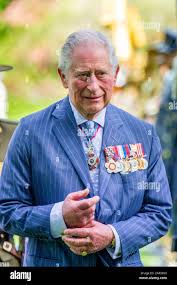 Prince Charles inspects the guard as he ...