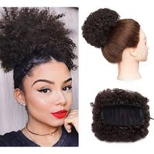 Here at dhgate, you can buy the best quality products without exceeding. Amazon Com Afro Kinky Curly Updo Scrunchy Hair Bun Afro Puff Elastic Drawstring Ponytail With Clips For African American Black Women Synthetic Short Wrap Puff Ponytail Hair Extensions Dark Brown Beauty